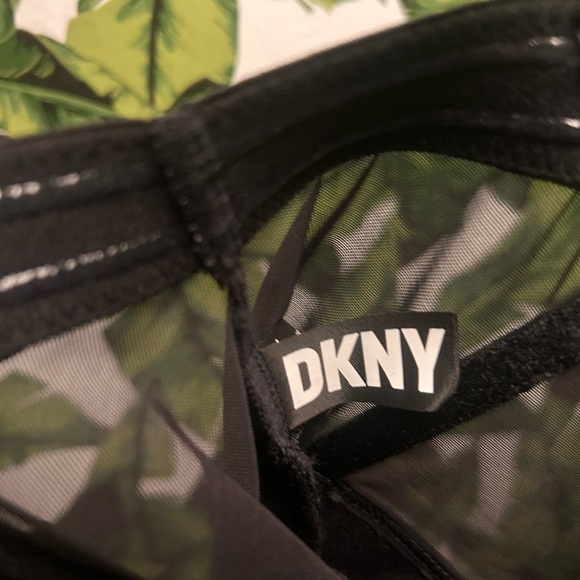 New! DKNY Sheers Strapless Mesh-Panel Thong Bodysuit size 36C - Picture 6 of 7